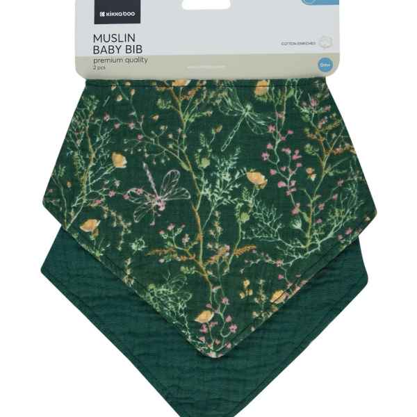 Муселинов лигавник 2бр. Kikka Boo Secret Garden, Green-I8CDh.jpg