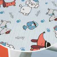 Комплект детска дървена кръгла маса с 4 стабилни столчета GINGER, DOGS-IQfpU.jpg