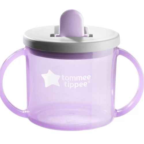 Чаша с твърд накрайник Tommee Tippee FIRST CUP 4 м+, лилава