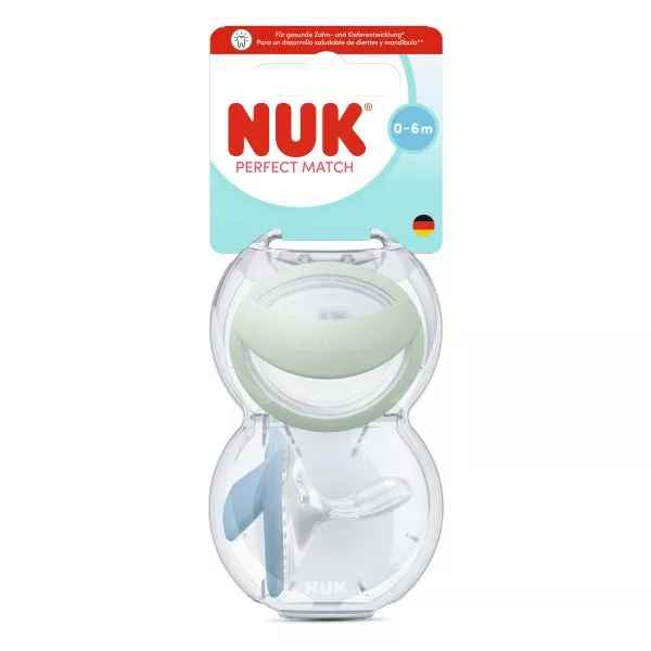 Силиконова залъгалка Nuk Perfect Match, 0-6 м., 2 бр. Mommy Feel, зелена/синя + кутийка-IfrTc.jpeg