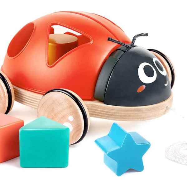 Дървена играчка за дърпане и сортиране Hape, Калинка-IqlUD.jpeg