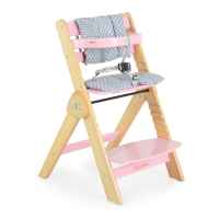 Дървено столче за хранене Cangaroo Caramel, розово-IuuIs.jpeg
