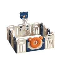 Сгъваема бебешка ограда за игра с баскетболен кош Feelkids, Синьо мече-Iz9b3.jpeg