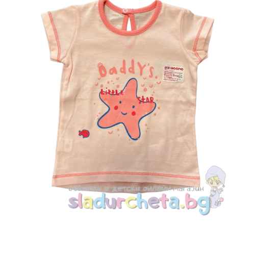 Бебешка тениска Topolino, светлооранжева