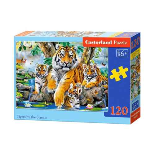 Пъзел Castorland, Тигри край потока 120 части