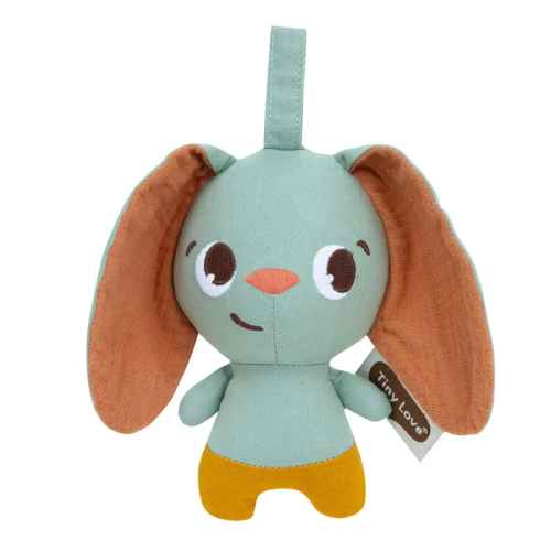 Текстилна кукла-дрънкалка Tiny Love Заек от Еко колекция Garden of Adventures, 0м+
