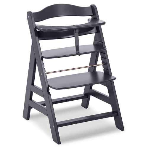 Дървено столче за хранене Hauck Alpha+, Dark Grey