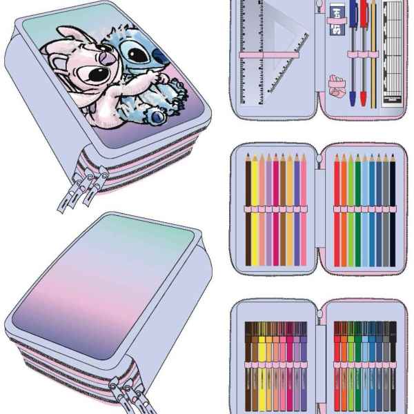 Несесер с три ципа и ученически пособия Cerda, Stitch-JR7jc.jpeg