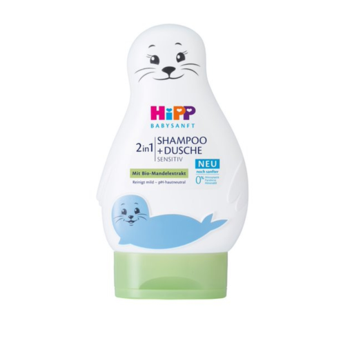 Шампоан 2в1 за коса и тяло Hipp, 200 мл
