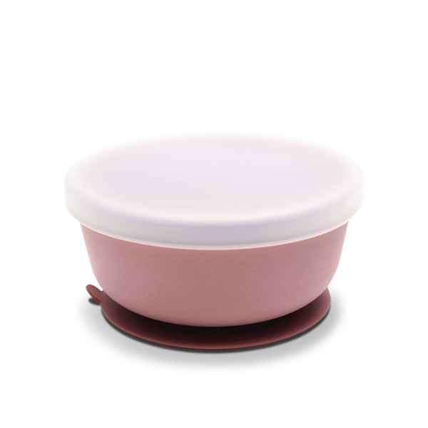 Силиконова вакуум купа с капак Lorelli Natural, Deep pink-JjMu9.jpeg