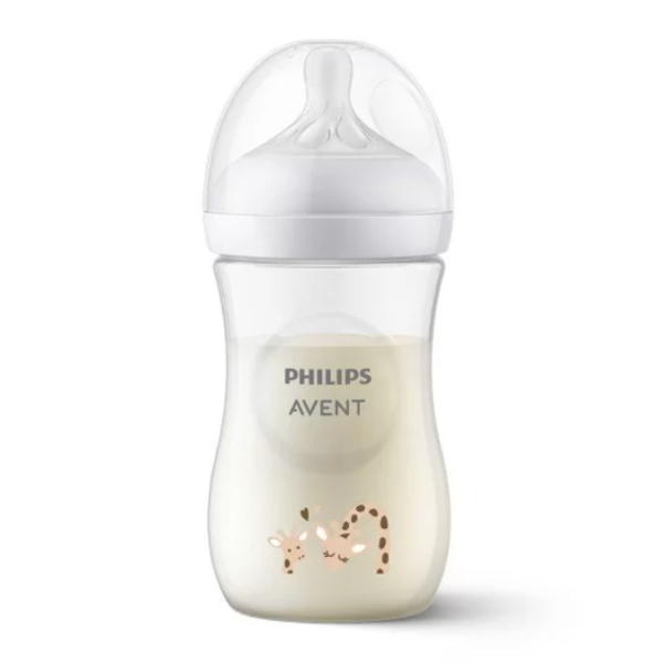 Шише за храна Philips Avent Natural Response 3.0 с биберон 1м+, 260 мл, Жираф-JoKKS.png