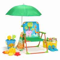Сгъваемо детско столче Ginger Toffy с чадър, за плаж, градина и къмпинг-JqOQK.jpeg