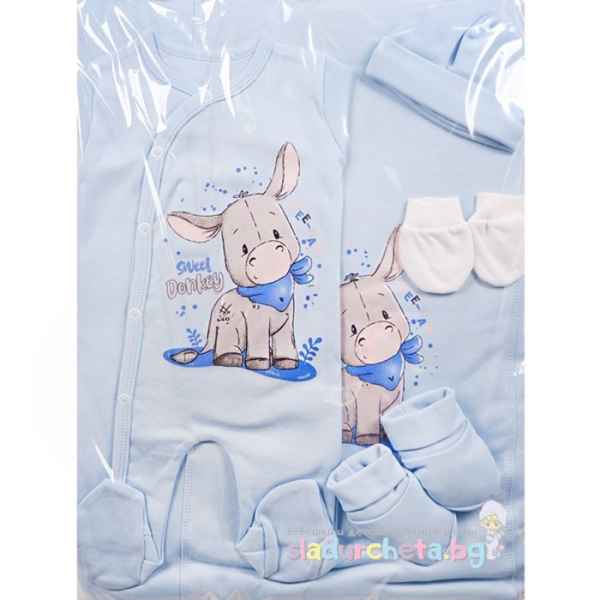 Комплект за изписване Светли, Магаренце в синьо-JrlGz.jpeg