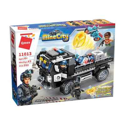 Конструктор Qman, Полицейски брониран товарен автомобил, 352 части