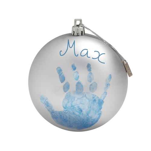 Отпечатък Baby Art Christmas Ball, сребриста (silver mat+purple)
