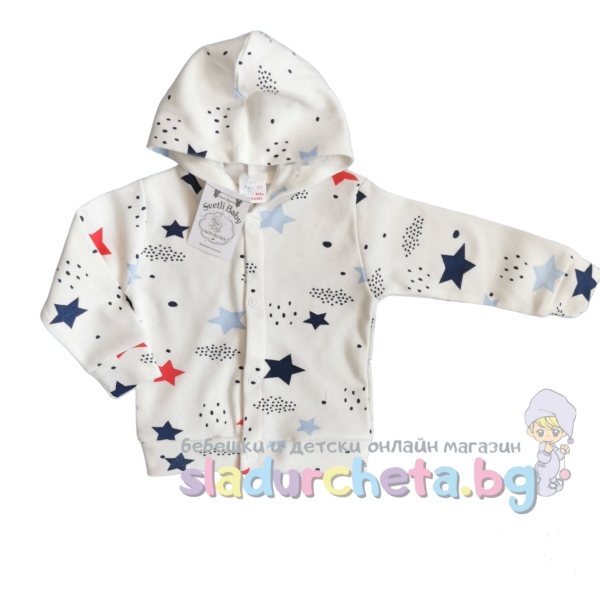 Бебешки суитшърт Светли, бял на звезди-KOPCf.png