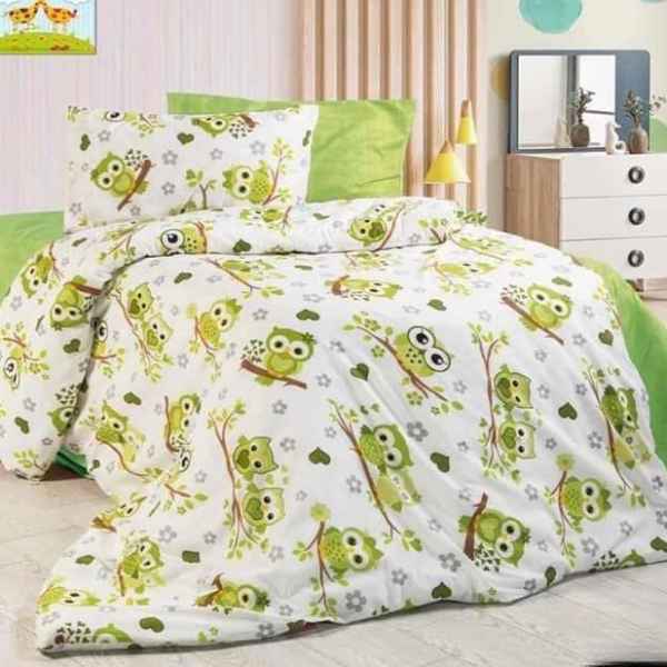 10бр. Детски спален комплект, Бухалче зелено-KSA7B.jpeg