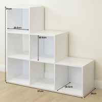 Етажерка-органайзер Ginger Home, 6 кутии, Бяла, Монтесори Мебел-KaVtE.jpeg