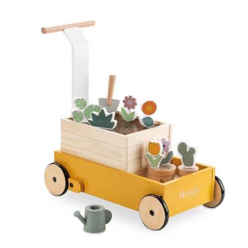 Проходилка и играчка за бутане Hauck Learn to Walk Plants, Дървена