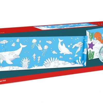 Творчески комплект Hape, Хартиена ролка за оцветяване, Океан