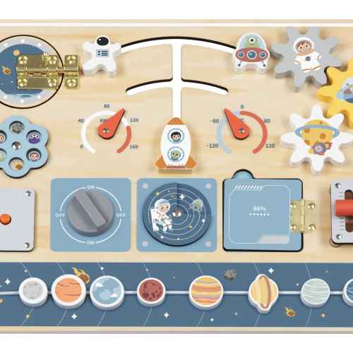 Дървена активна дъска Tooky Toy Space
