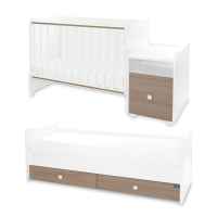 Бебешко легло Lorelli Trend Plus New 3-box, Бяло/Кехлибар-LNPvS.jpeg