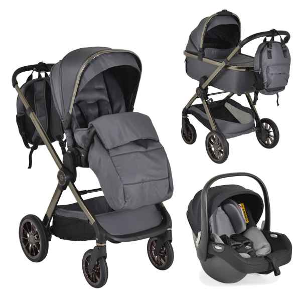 Комбинирана бебешка количка 3в1 Cangaroo iClick, Сива-LZY9U.jpeg
