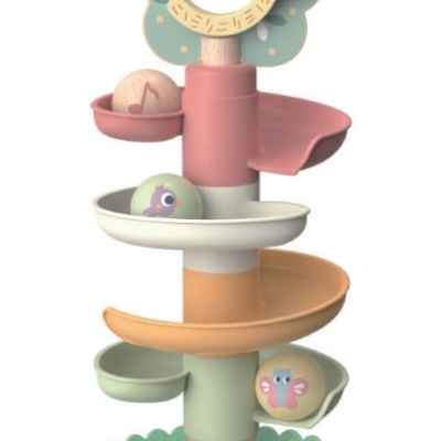 Дървена кула с топче Tooky Toy