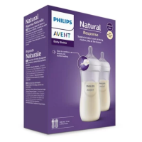Шише за хранене AVENT Natural Response, 330 мл, 1м+, с биберон без протичане, 2 бр.-LhYcy.png