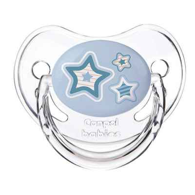 Силиконова анатомична залъгалка Canpol Newborn Baby 6-18м, синя