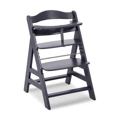 Дървено столче за хранене Hauck Alpha+, Dark Grey