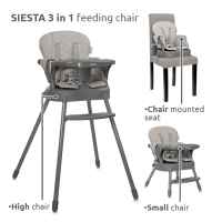 Столче за хранене Lorelli 3в1 Siesta, Grey leather-LyoXg.jpeg