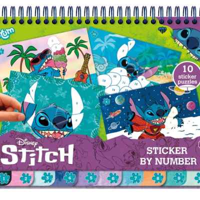Творчески комплект Totum, Stitch, Книжка за оцветяване и стикери 2 в 1