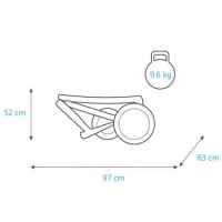 Бебешка количка за близнаци 2в1 Kunert Booster Light, крем-M76TH.jpeg