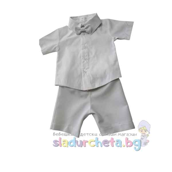 Комплект от 3 части Baby Dji - риза, къс панталон и папионка-MBHsH.jpeg