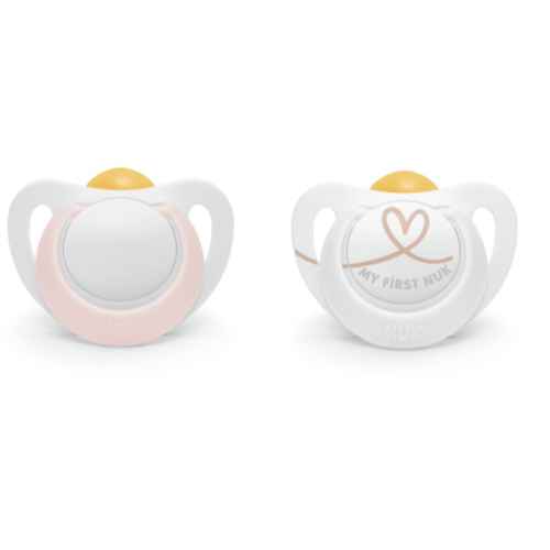 Каучукова залъгалка NUK Star, 0-6м, момиче, 2бр