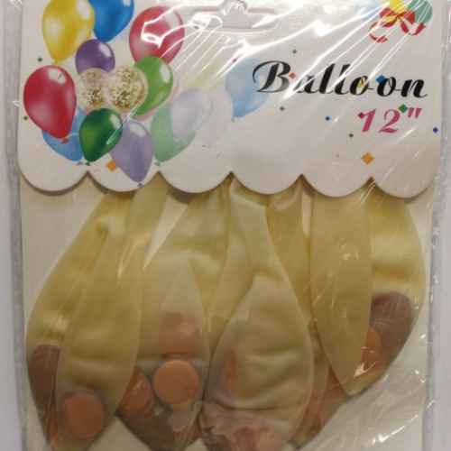 Балони с конфети розово, 30см, 5бр