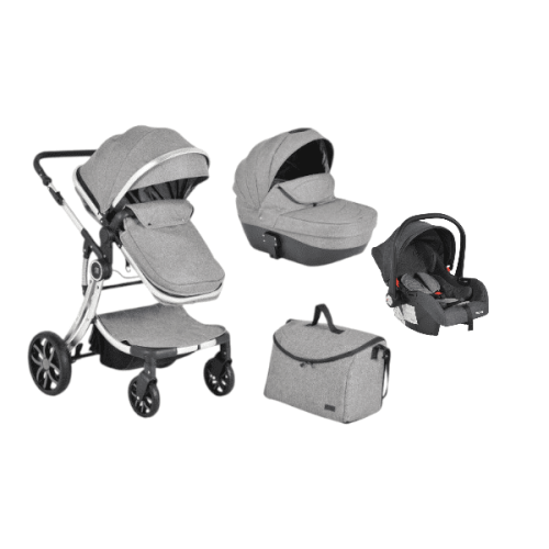 Комбинирана бебешка количка 4в1 Moni Polly, сива