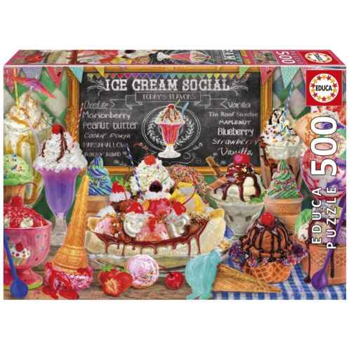 Пъзел Educa, Магазин за сладолед, 500 части