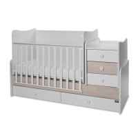 Бебешко легло Lorelli MAXI PLUS NEW 70/160, БЯЛО/СВЕТЪЛ ДЪБ-3BOX-MrBX1.jpeg