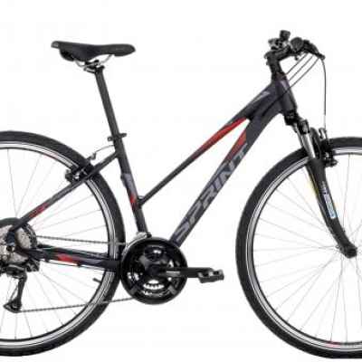 Велосипед Sprint Sintero Lady 28, черен мат/ червено