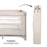 Бебешка кошара 2 нива Lorelli Carina, Pink stars-MsJiG.jpeg