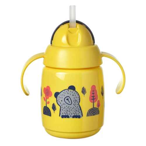 Неразливаща се чаша със сламка Tommee Tippee 300мл, SUPERSTAR жълта