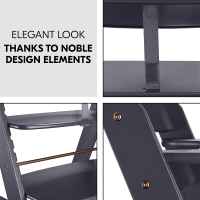 Дървено столче за хранене Hauck Alpha+, Dark Grey-Mzvap.jpeg