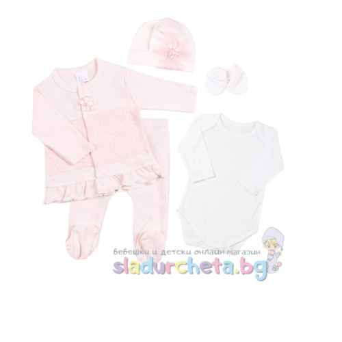 Комплект за изписване Светли, Дантела в св.пудра