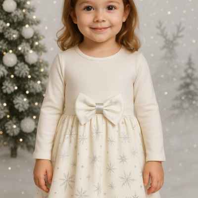 Детска рокля Мариела, бяла