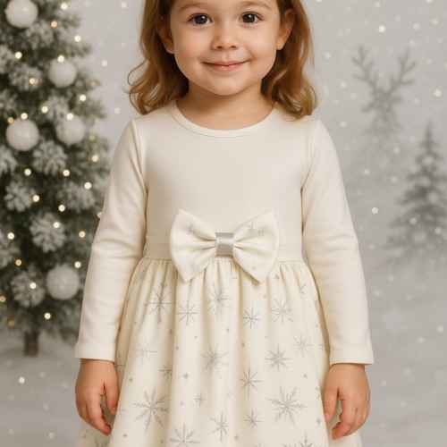 Детска рокля Мариела, бяла