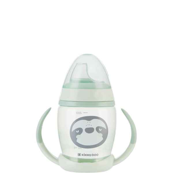 Чаша със силиконов накрайник Kikka Boo Happy face, Mint 200мл-NVevW.jpg