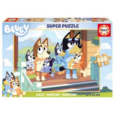 Дървен пъзел Educa, Bluey, 100 части