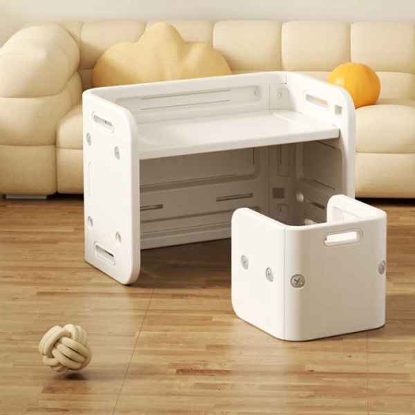 Детско бюро за писане и рисуване със столче Feelkids, Бял-NaNzW.jpeg